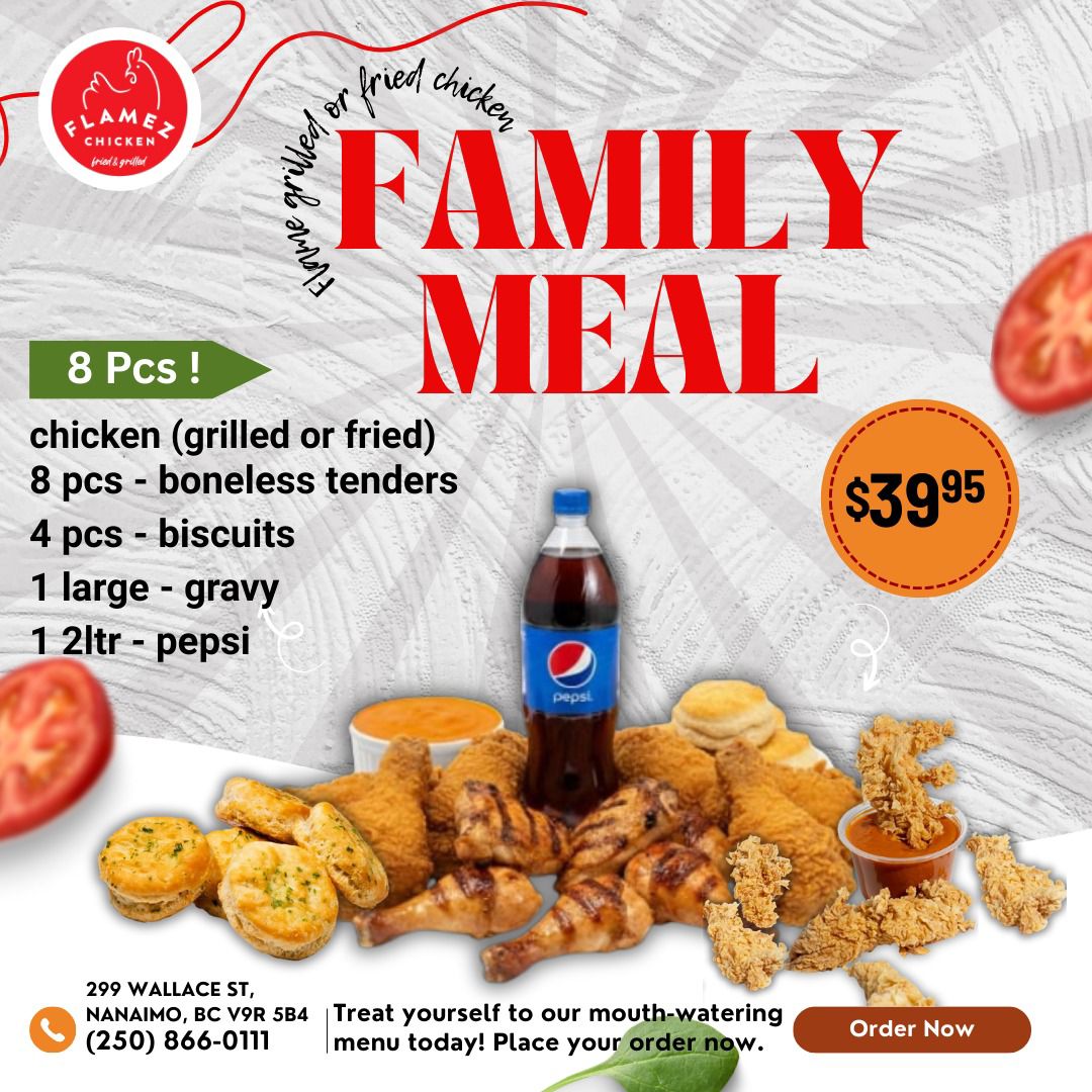 Family Meal – 8 Pcs (Grilled or Fried)